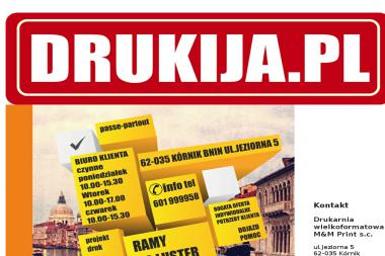 M&M Print Gromek M. Siejak M. Drukarnia wielkoformatowa - Drukarnia Kórnik