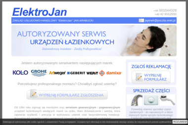 ELEKTROJAN. Kabiny parowe, serwis hydromasaży - Pomiary Elektryczne Ł&oacute;dź