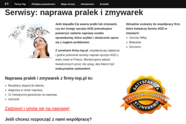 Marek Mazurkiewicz, Naprawa Pralek, Naprawa Zmywarek - Naprawy Tv Szczecin