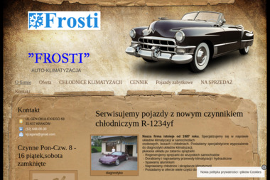 Frosti. Auto-Klimatyzacja - Naprawa Pralek Kraków