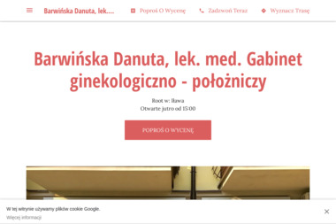 Gabinet ginekologiczno - położniczy - lek. med. Barwińska Danuta - Gabinet Ginekologiczny Iława