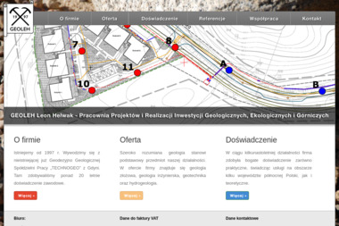 Pracownia Projektów i Realizacji Inwestycji Geologicznych, Ekologicznych i Górniczych Geoleh. Leon - Geolog Gdynia