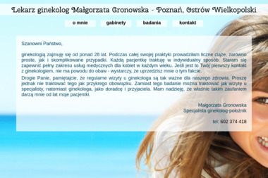 Lekarz ginekolog Małgorzata Gronowska - Ginekologia Ostrów Wielkopolski