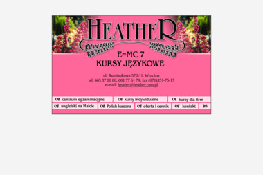 Heather Kursy Językowe - Nauczyciel Angielskiego Wrocław