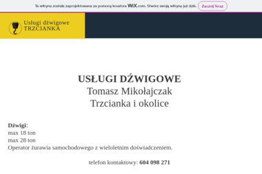Usługi Dźwigowe Tomasz Mikołajczak - Firma Murarska Trzcianka