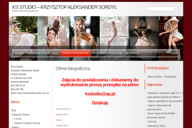 KS Studio Krzysztof Aleksander Sordyl - Sesje Zdjęciowe Dla Kobiet Krak&oacute;w