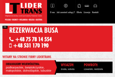 Lider Trans S.C. Jan Pitala Paweł Rojek Andrzej Kowalski - Transport Busem Trąbki