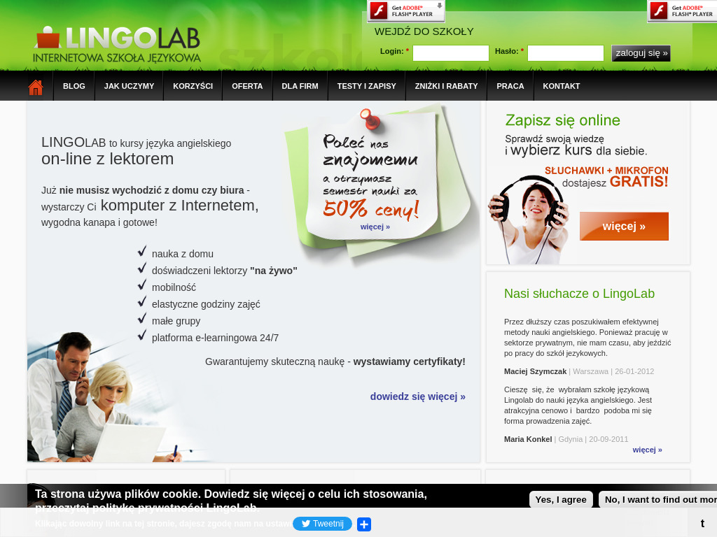 LingoLab-Internetowa Szkoła Językowa. Szkoła językowa, angielski online - E-learning Lublin