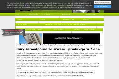 PPUH Malvinox. Rury kwasoodporne, rury żaroodporne - Skład budowlany Bytom