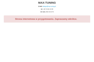 Max Tuning Joanna Wierzbowska - Analiza Marketingowa Wałbrzych