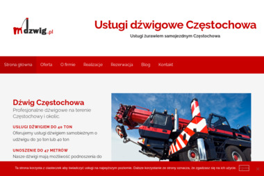 mDzwig.pl Usługi Dźwigowe - Sprzedaż Maszyn Budowlanych Częstochowa