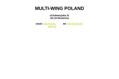 Multi-Wing Poland - Klimatyzacja Brzeźnica