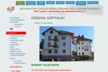 NZOZ Alfa - Szpital Rehabilitacyjny - Masaże Rehabilitacyjne Krynica-Zdrój