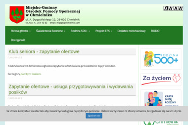 Miejsko Gminny Ośrodekpomocy Społecznej - Agencja Opiekunek Chmielnik