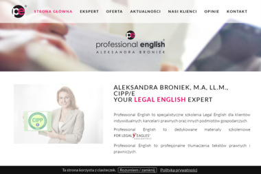 Aleksandra Broniek Professional English - Kursy Języków Obcych Dębica