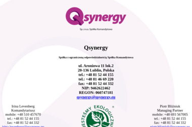 Qsynergy Sp. z o.o. Sp&oacute;łka Komandytowa - Transport Ciężarowy Lublin