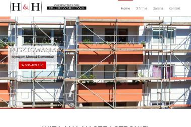 H&H. Zaopatrzenie budownictwa - rusztowania - Wypożyczalnia Koparek Bytom