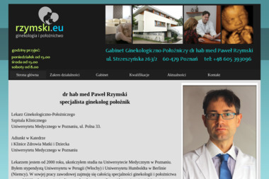 Gabinet Ginekologiczno-Położniczy dr med. Paweł Rzymski - Ginekologia Poznań