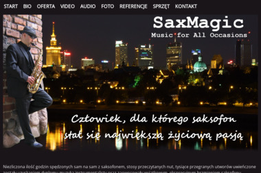Saksofonista. Saksofonista na imprezę, saksofonista na event, saksofonista na wesele - Muzyk Warszawa