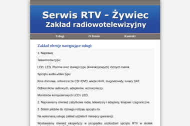 Zakład Radiowotelewizyjny - Naprawa RTV Żywiec