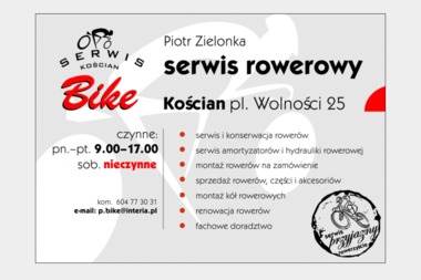 Bike Serwis Piotr Zielonka - Naprawa Lodówek Kościan