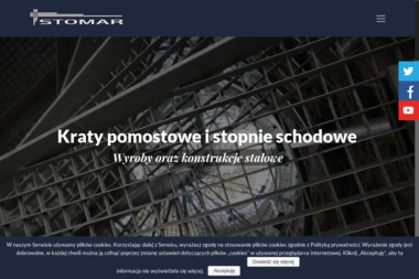 STOMAR Sp. z o.o. Kraty pomostowe, stopnie schodowe, konstrukcje stalowe - Regały Paletowe Rzędowe Gdańsk