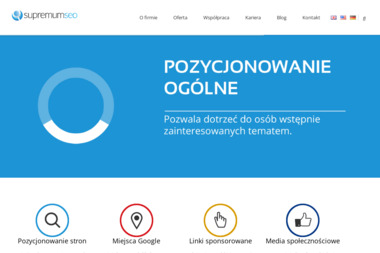 Supremum SEO. Pozycjonowanie stron internetowych, agencja interaktywna - Projektowanie Stron Internetowych Kraków