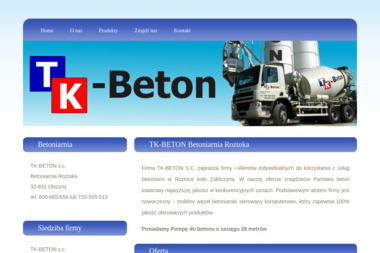 Tk Beton S.C. Józef Świderski Wojciech Łazarski - Wylewka Borowa