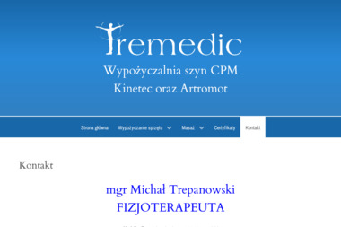 Tremedic Fizjoterapeuta Michał Trepanowski - Masaże Rehabilitacyjne Przyłęki