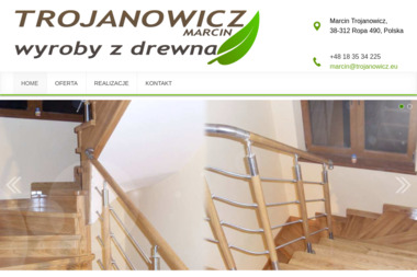 Marcin Trojanowicz. Wyroby z drewna, schody, parapety - Tanie Schody Drewniane Gorlice