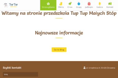 Tup Tup Małych St&oacute;p Aleksandra Marszałek - Niania Ż&oacute;rawina