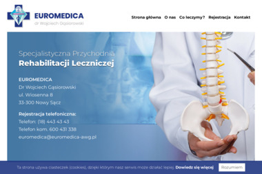 EUROMEDICA - Specjalistyczna Przychodnia Rehabilitacji Leczniczej - Rehabilitacja Kręgosłupa Nowy Sącz