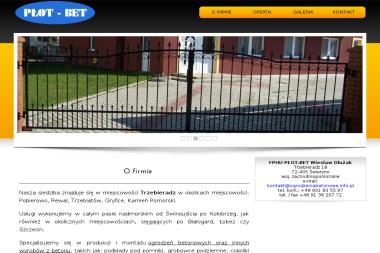 FPHU PŁOT-BET - Nowoczesne Ogrodzenia Kute Świerzno