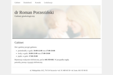 Gabinet Ginekologiczny dr n. med. Roman Porzeziński - Badania Ginekologiczne Szczecin