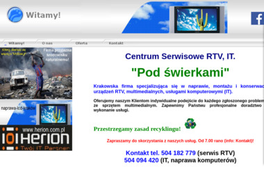 Centrum Serwisowe RTV, IT  "Pod świerkami" - Naprawa Telewizorów Kraków