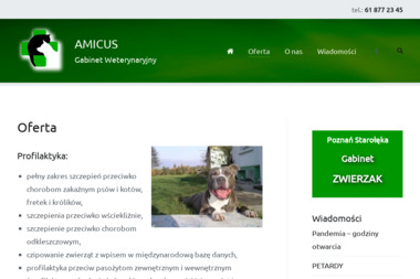 Gabinet Weterynaryjny Amicus. Anna Adamska - Weterynarz Poznań