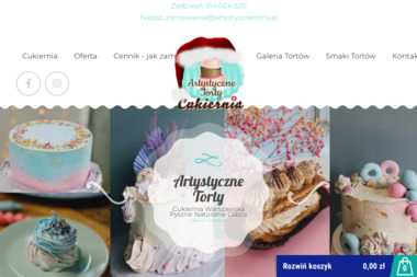 Artystyczne Torty K.Gieryszewski. Torty urodzinowe, torty 3D - Cukiernia Warszawa