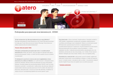 Atero. Pozycjonowanie Stron Internetowych - Projektowanie Stron www Wrocław