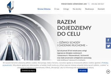 Dźwig-Pion S.C. Dźwigi towarowe i osobowe - Platformy Schodowe Warszawa