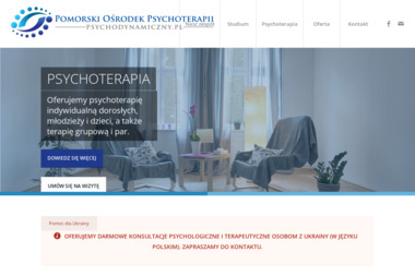 Pomorski Ośrodek Psychoterapii Psychodynamiczny.pl - Poradnia Psychologiczna Gdynia