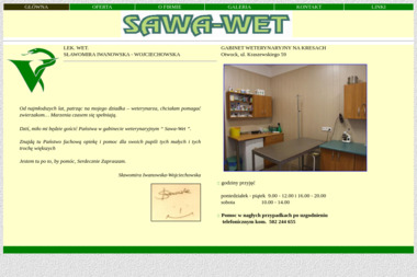 Sawa-Wet. Weterynarz, weterynaria - Gabinet Weterynaryjny Otwock