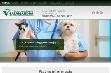 Przychodnia Weterynaryjna Salamandra - Leczenie Zwierząt Wrocław