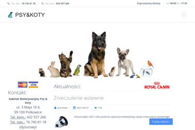 Gabinet Weterynaryjny Psy & Koty - Weterynarz Polkowice
