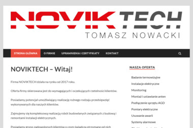NOVIKTECH - Tomasz Nowacki - Okresowy Przegląd Elektryczny Skoki