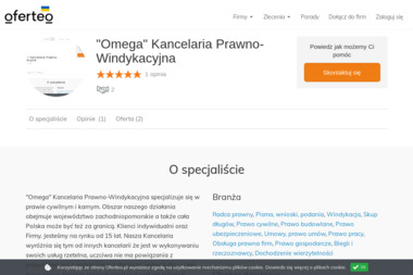 "Omega" Kancelaria Prawno-Windykacyjna - Usługi Prawne Koszalin