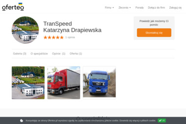TranSpeed Katarzyna Drapiewska - Transport międzynarodowy do 3,5t Elbląg