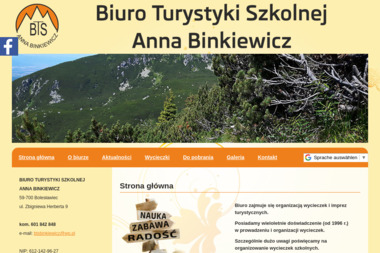 Biuro Turystyki Szkolnej Anna Binkiewicz - Oferty Wycieczek Bolesławiec