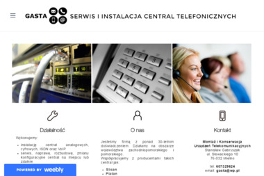 Montaż i Konserwacja Urządzeń Telekomunikacyjnych. Stanisław Gabryszak - Centrale Telefoniczne Mielno