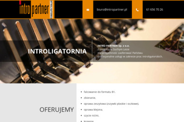 Intro Partner Sp. z o.o. - Oprawianie Dokumentów Suchy Las