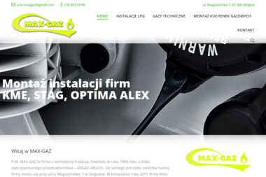 P.W. MAX-GAZ - Montaż Instalacji LPG Głogów